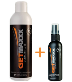 GETMAXXX Ultimate Silicone Lube Navulset - 1 Liter + 100ml